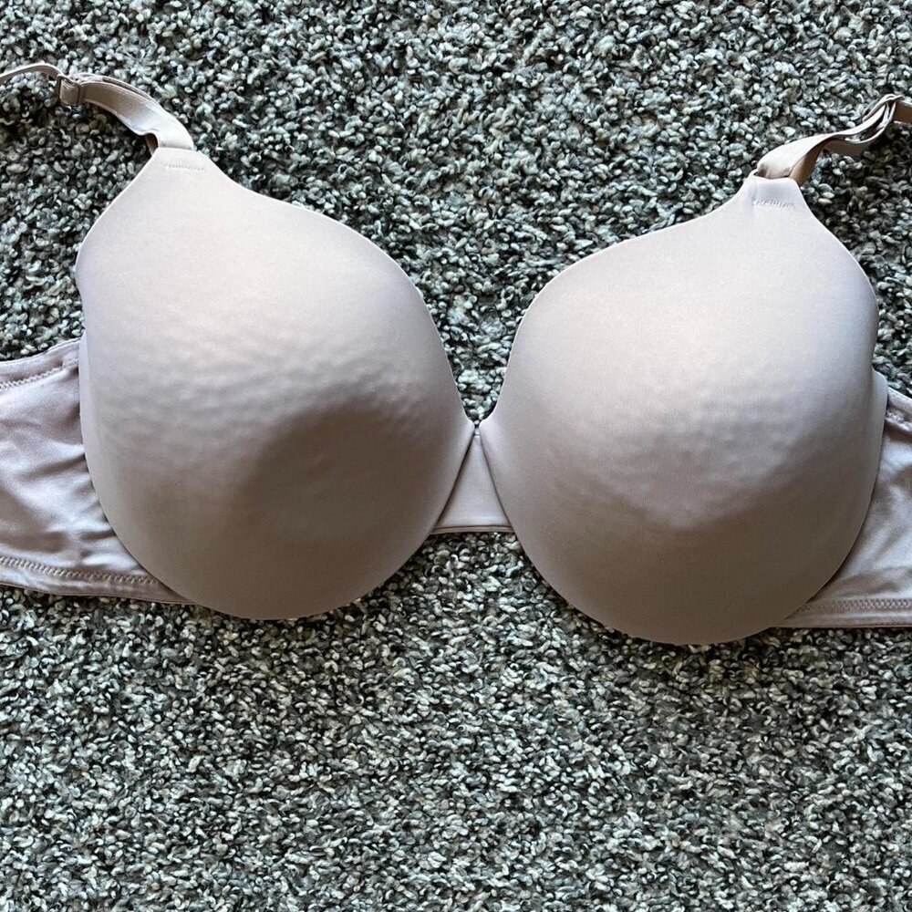 Warners Beige Pink Push Up Bra 40D Supportive Feminine Classy Dainty Adjustable - Picture 2 of 6